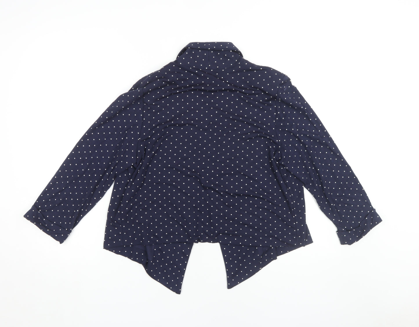 Marks and Spencer Women's Blue Polka Dot Jacket Size 14