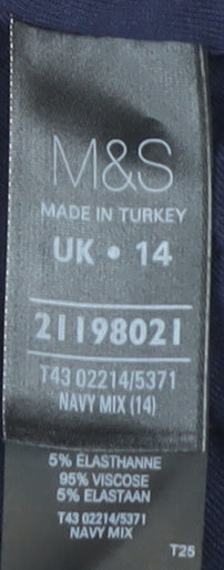 Marks and Spencer Women's Blue Polka Dot Jacket Size 14