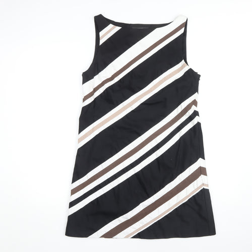 Coast Women's Black Striped Shift Dress, Size 14