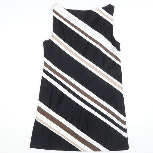 Coast Women's Black Striped Shift Dress, Size 14