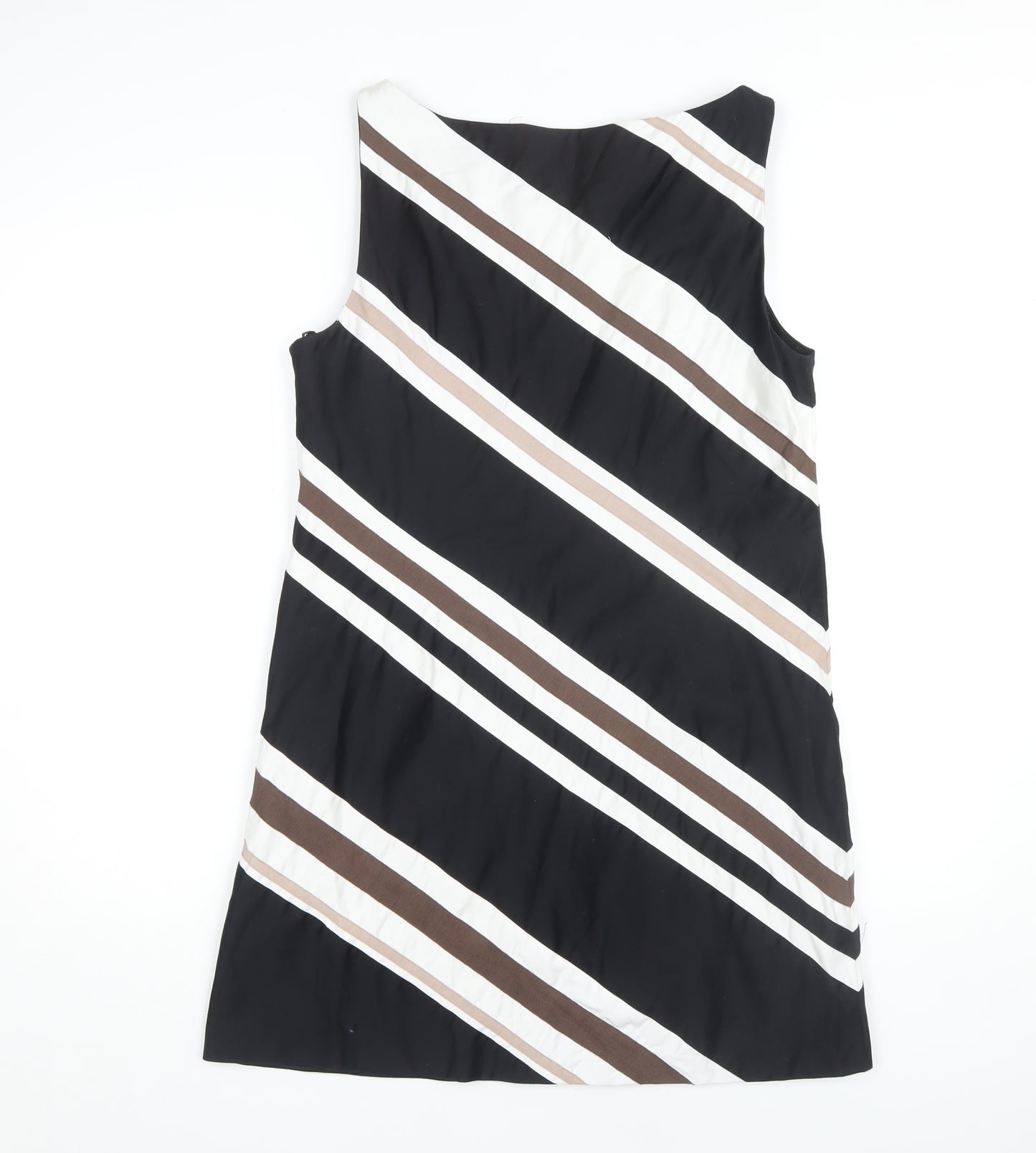 Coast Women's Black Striped Shift Dress, Size 14