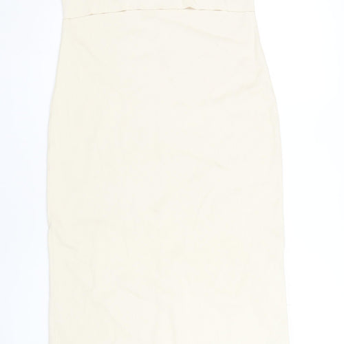 Marks and Spencer Beige Strapless Dress Size 16