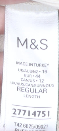 Marks and Spencer Beige Strapless Dress Size 16