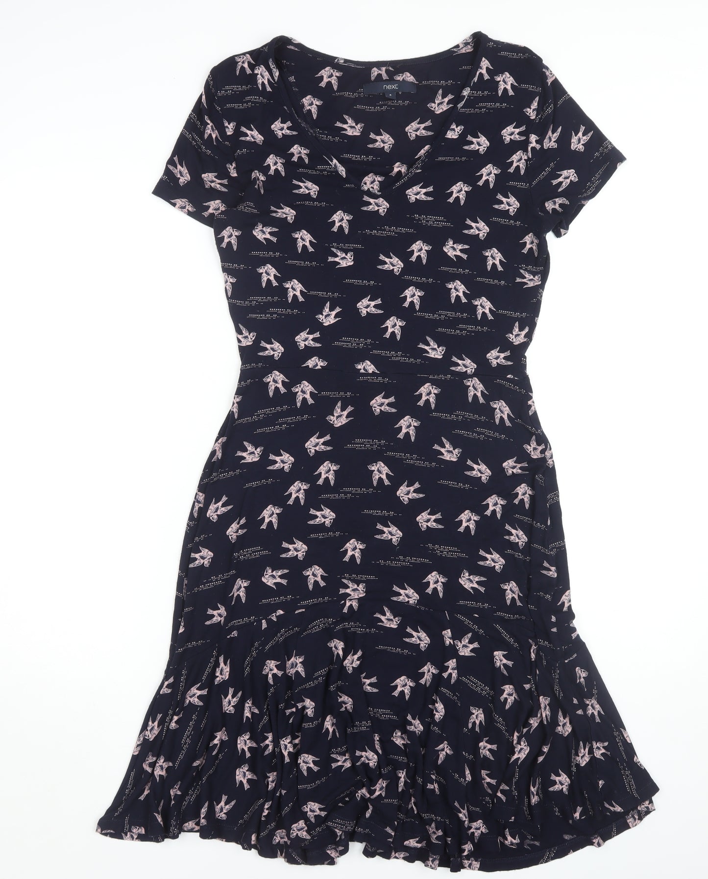 Next Women's Black Animal Print Sheath Dress Size 8