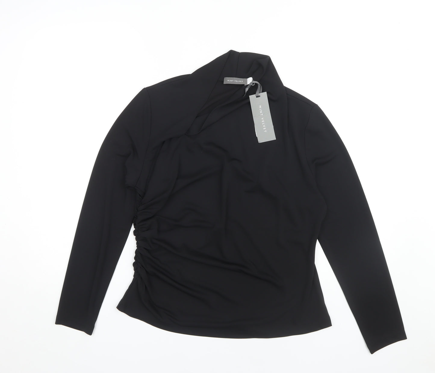 Mint Velvet Women's Black Cowl Neck Blouse L