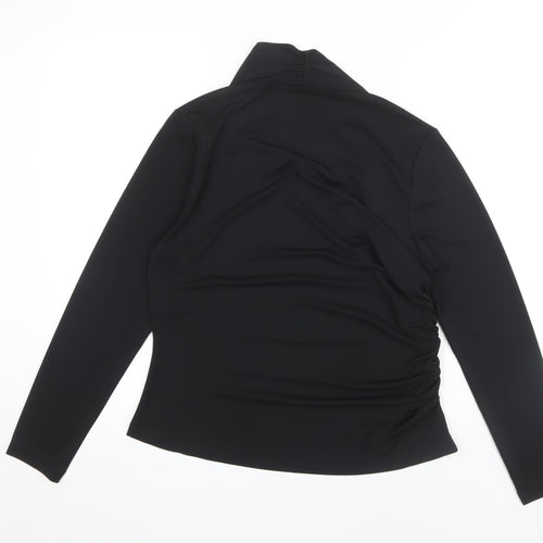 Mint Velvet Women's Black Cowl Neck Blouse L