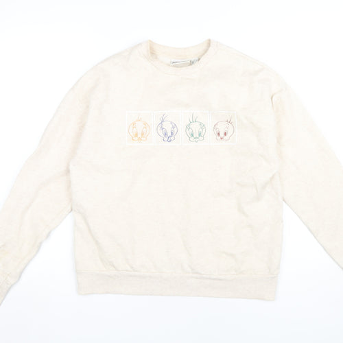 Looney Tunes Women's Beige XS Pullover Sweatshirt