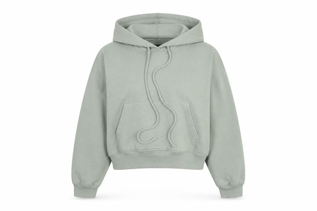 Front view of Zara Women's Green Pullover Hoodie, size 12