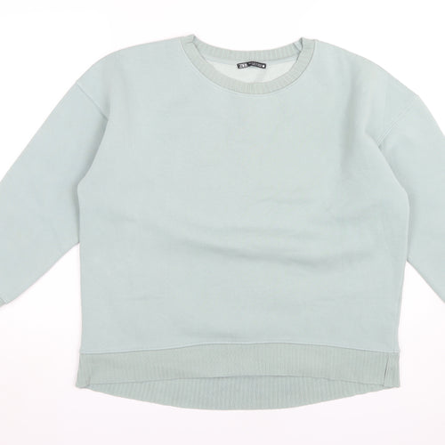 Zara Green Women's XS Pullover Sweatshirt