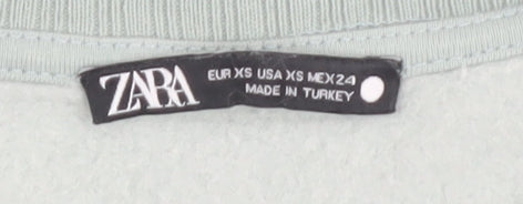 Zara Green Women's XS Pullover Sweatshirt