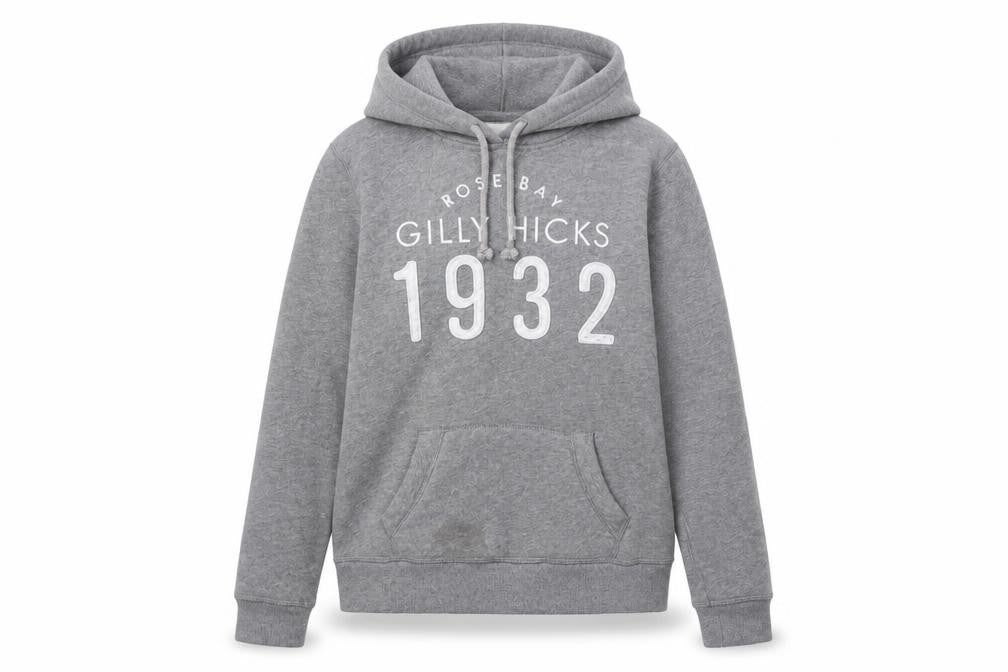 Front view of Gilly Hicks Women's Grey Pullover Hoodie M