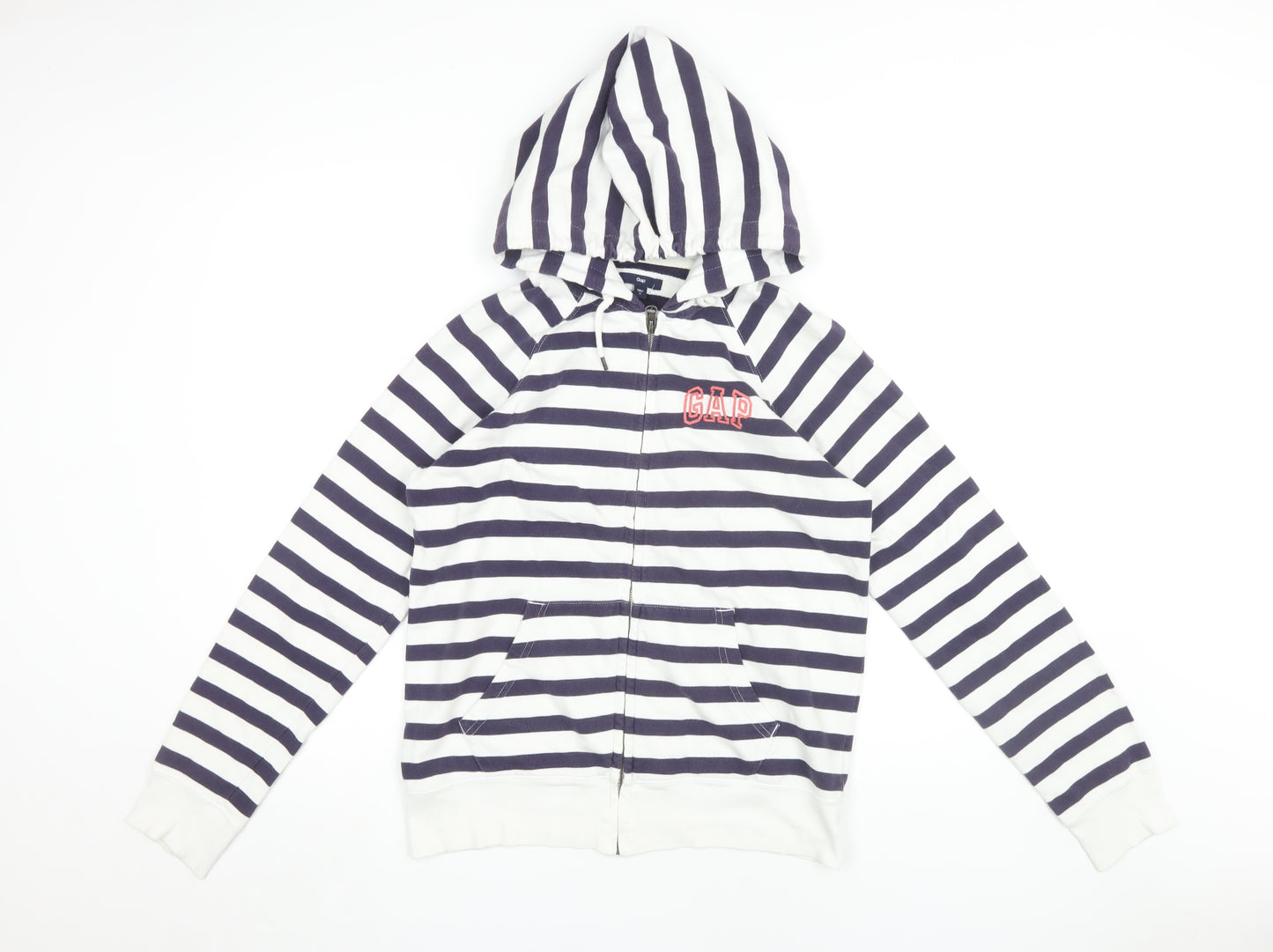 Gap Women's Striped Full Zip Hoodie M Multicoloured