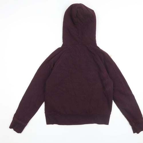 Gap Women's Red Hoodie S Petite Zip Logo Casual