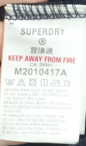 Superdry Men's Blue S Pullover Hoodie Athletic Style