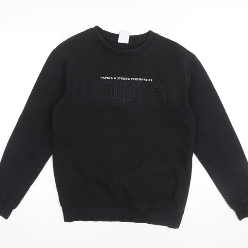 Zara Men's Black S Pullover Sweatshirt