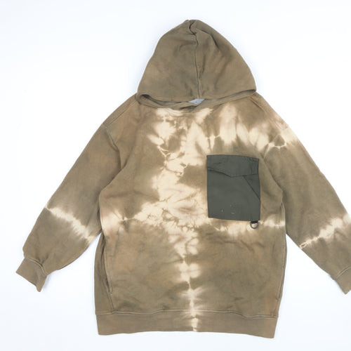 Zara Boys Brown Tie-Dye Pullover Hoodie - Size 10