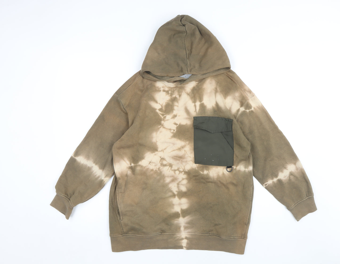 Zara Boys Brown Tie-Dye Pullover Hoodie - Size 10