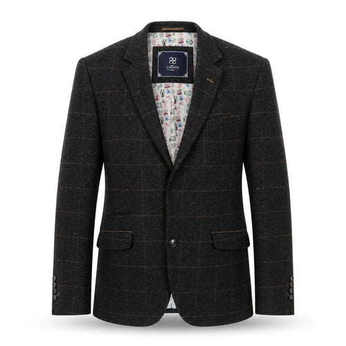House of Cavani Men's Brown Check Blazer Size 40
