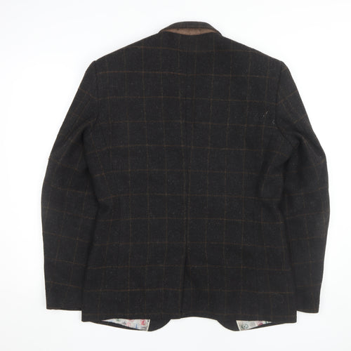 House of Cavani Men's Brown Check Blazer Size 40