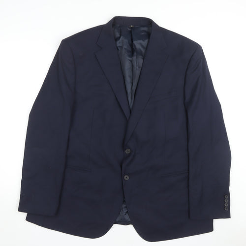 Marks and Spencer Men Blue 48 Regular Blazer