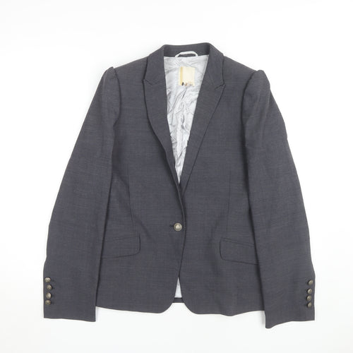 Next Women’s Grey Blazer Jacket Size 14 Business Style