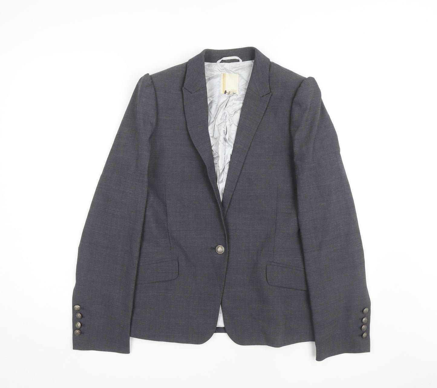 Next Women’s Grey Blazer Jacket Size 14 Business Style