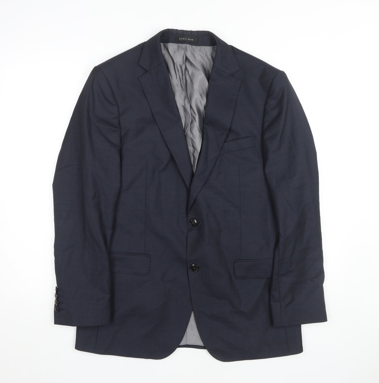 Zara Man Blue Blazer Men's 42 Formal Jacket
