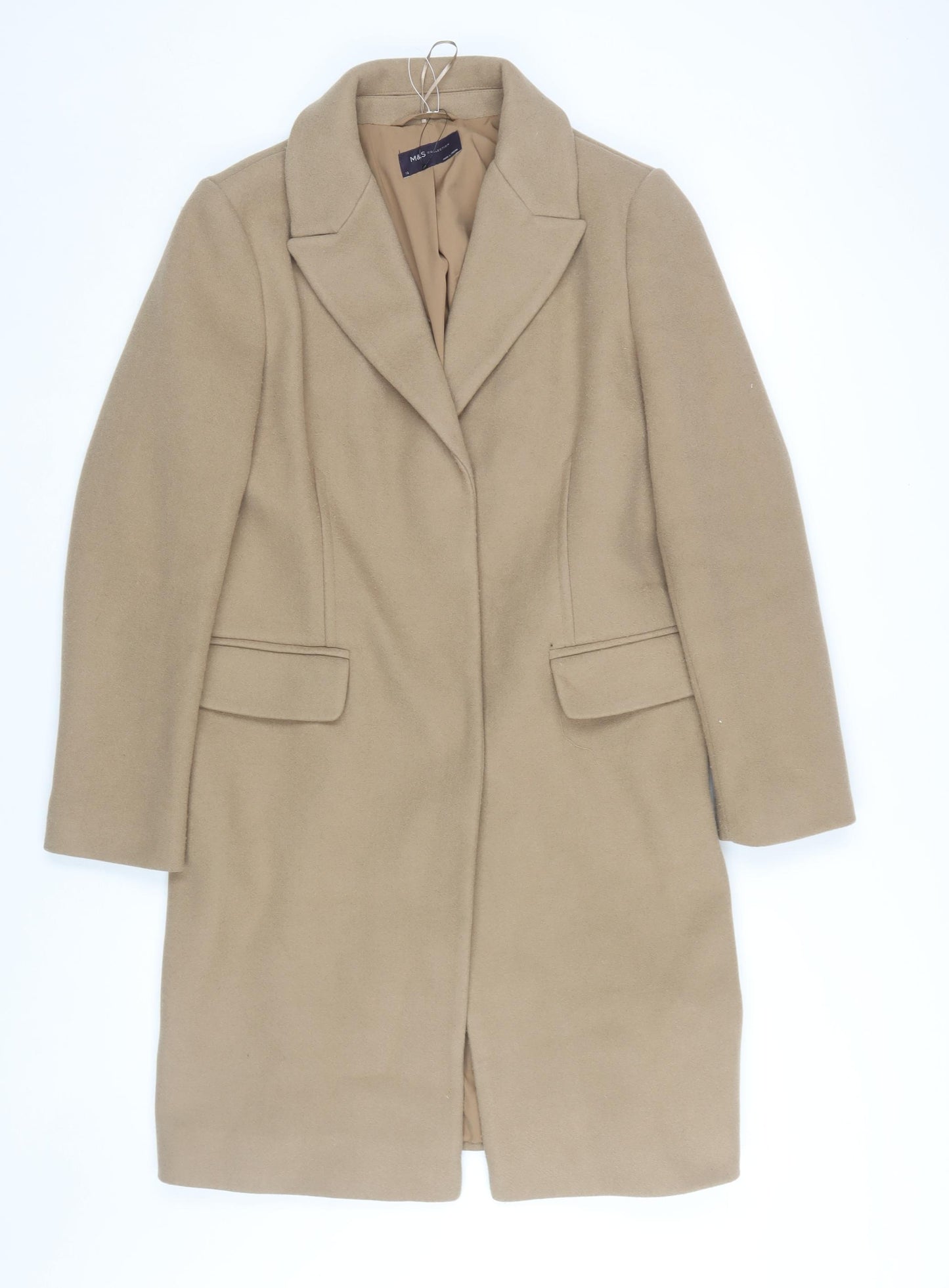 Marks and Spencer Women's Beige Long Coat Size 10
