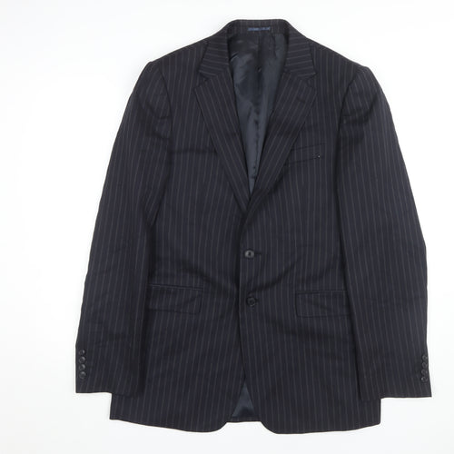 Jaeger Men's Black Striped Blazer - Size 40L