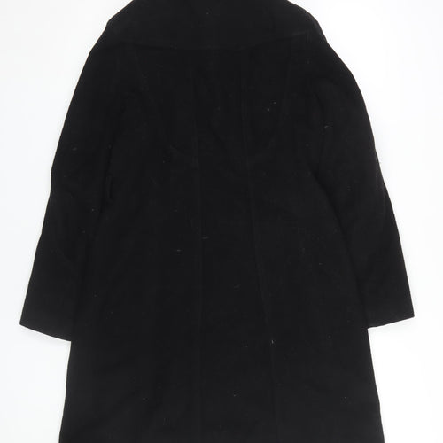 De La Crème Women's Black Wool Overcoat Size 12
