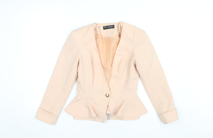 Miss Selfridge Beige Blazer Women UK 8 Slim Fit