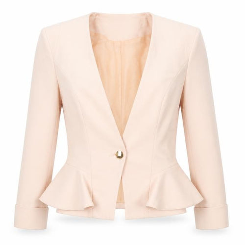 Miss Selfridge Beige Blazer Women UK 8 Slim Fit