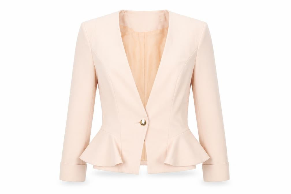 Miss Selfridge Beige Blazer Women UK 8 Slim Fit