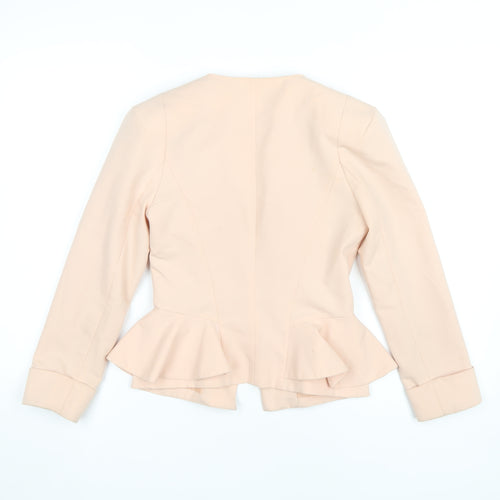Miss Selfridge Beige Blazer Women UK 8 Slim Fit