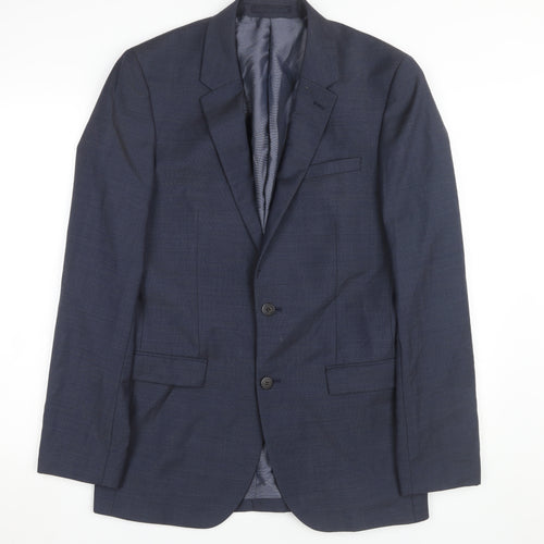 Marks & Spencer Men's Blue Wool Blazer 38 Long
