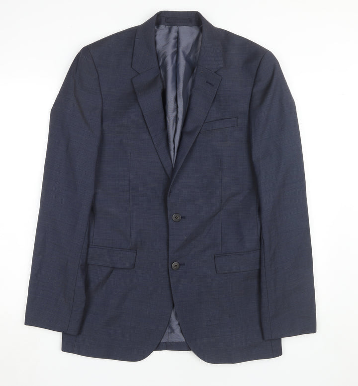 Marks & Spencer Men's Blue Wool Blazer 38 Long
