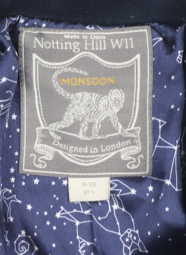 Monsoon Boys Blue Velvet Blazer 9-10 Years