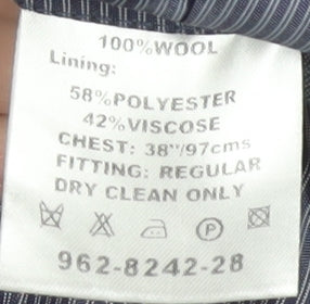 Daniel Hechter Men's Grey Blazer, Size 38 Regular Fit