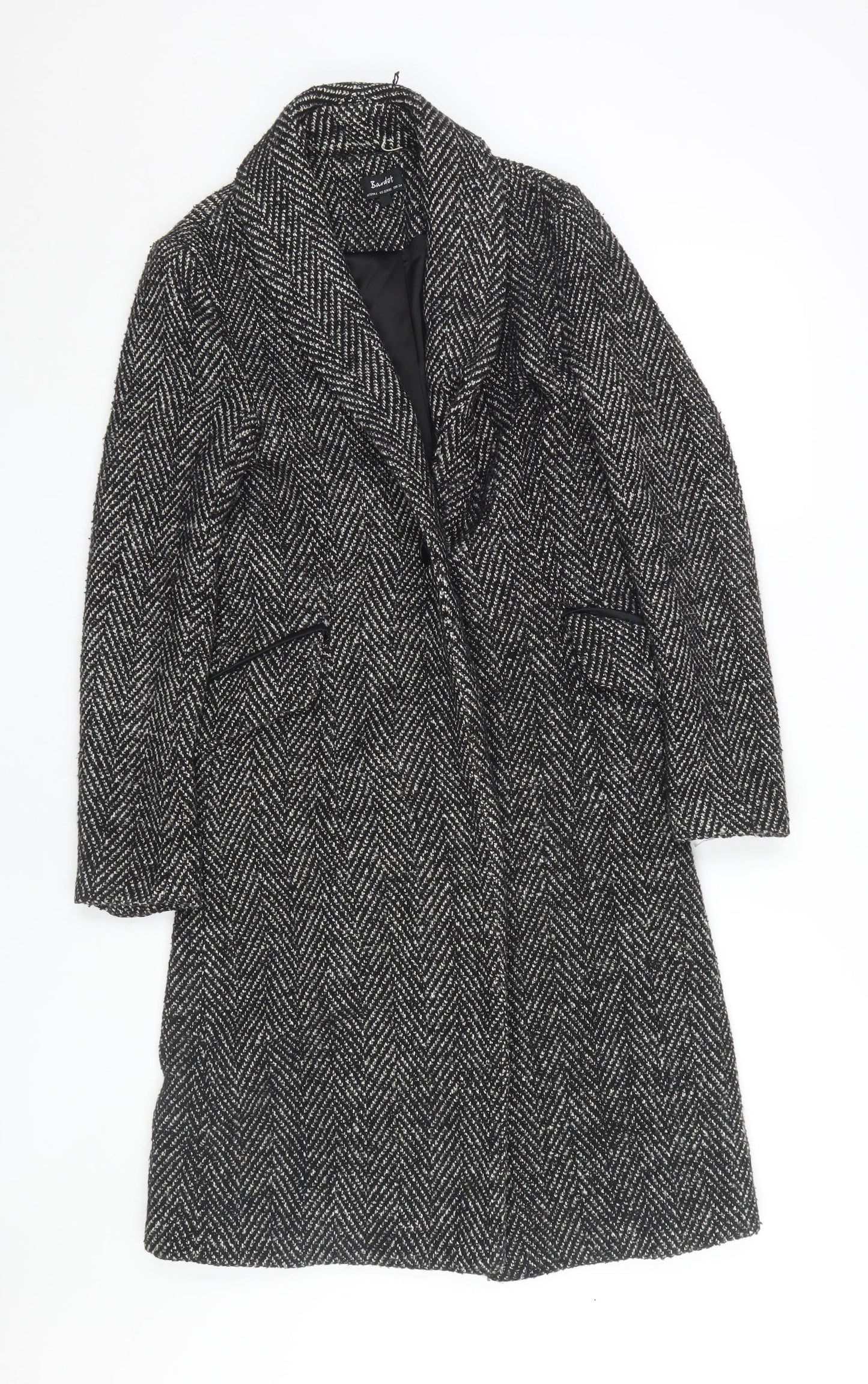 Bardot Women's Black Tweed Overcoat Size 2