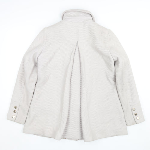 Ted Baker Women's Beige Classic Wool Overcoat Size 10
