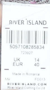 River Island Women's Grey Paperbag Trousers