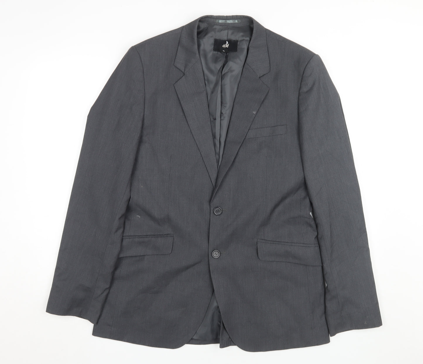 H&M Men's Grey Blazer 38R Regular Fit Formal