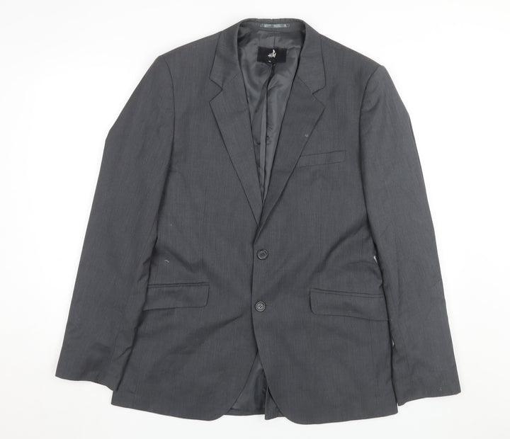 H&M Men's Grey Blazer 38R Regular Fit Formal