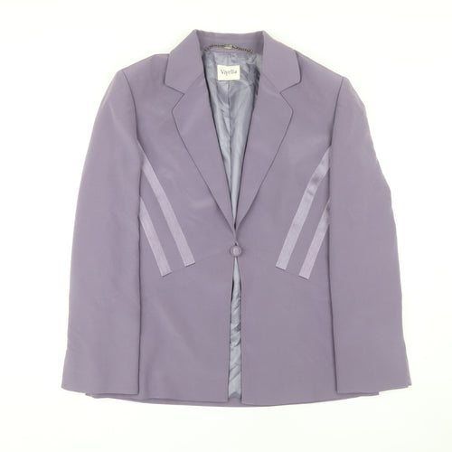 Viyella Women's Purple Blazer UK 14 Business Formal