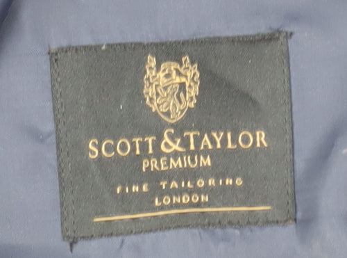 Scott & Taylor Men's Black Blazer, 48, Formal Jacket