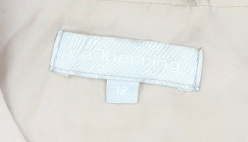 Debenhams Women's Beige Bomber Jacket Size 12