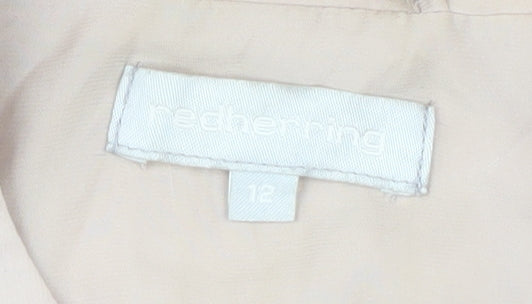 Debenhams Women's Beige Bomber Jacket Size 12