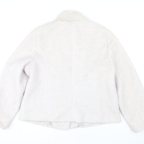 Mint Velvet Women's Ivory Biker Jacket Size 18