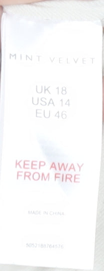 Mint Velvet Women's Ivory Biker Jacket Size 18