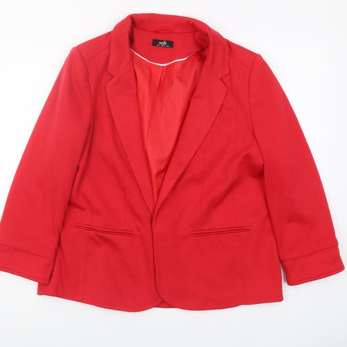 Wallis Women's Red Blazer Size 16 Classic Style